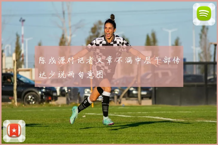 陈戌源对记者文章不满中层干部传达少说两句意图